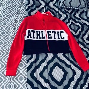 Zip Up Crop Hoodie Size medium 💕